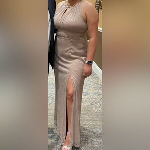 David’s Bridal Size 14 light pink/taupe shimmery dress